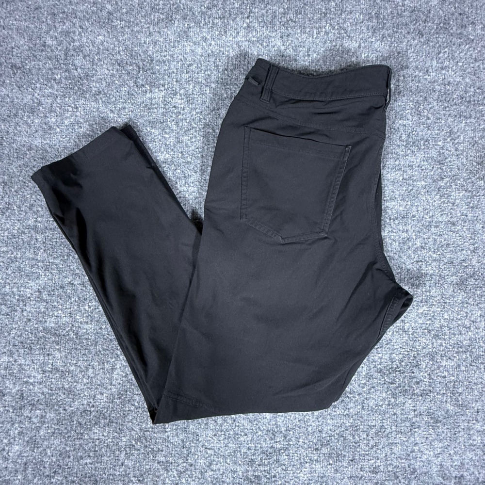 Lululemon ABC Pant Slim Mens 32 Black Performance Five Pocket Trousers